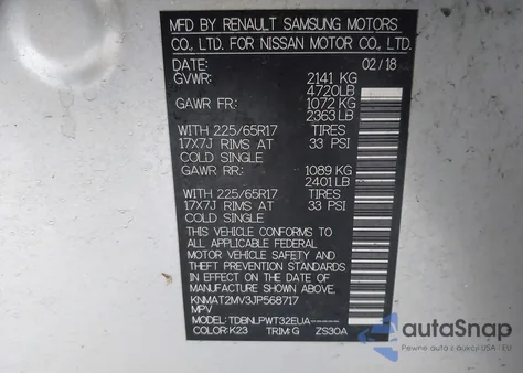 2018 Nissan Rogue S from USA, damaged, VIN KNMAT2MV3JP568717